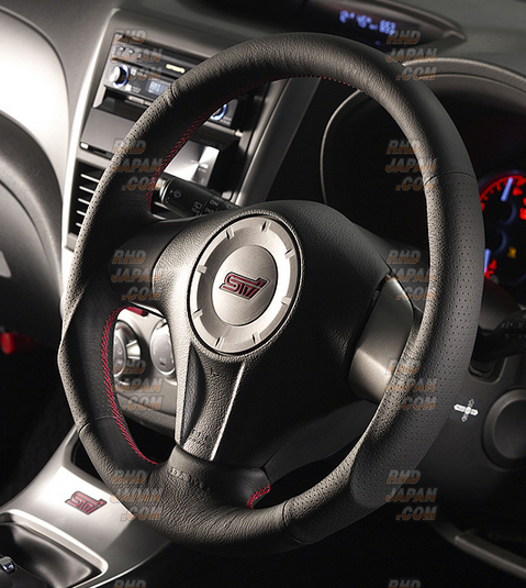 DAMD Sports Steering Wheel Black Leather Red Stitch SS358-S(F